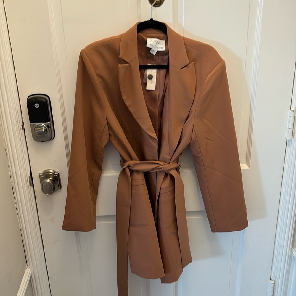 NWT Anthropologie lined wrap blazer jacket